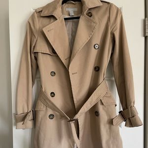 Tan trench coat